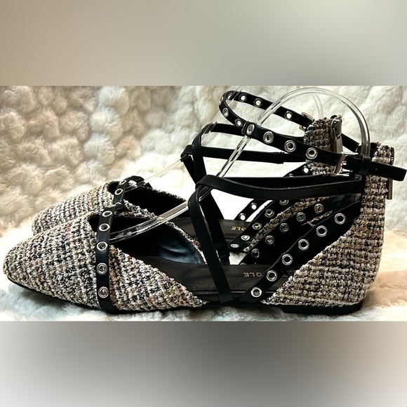 Kenneth Cole Tweed Mason Ballet Flats ankle strap women’s size 5.5M - Picture 9 of 15